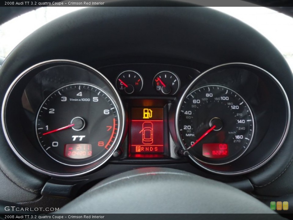 Crimson Red Interior Gauges for the 2008 Audi TT 3.2 quattro Coupe #60650297