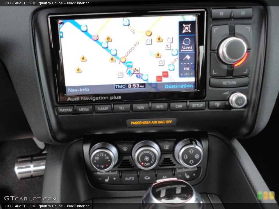 Black Interior Navigation for the 2012 Audi TT 2.0T quattro Coupe #60650798