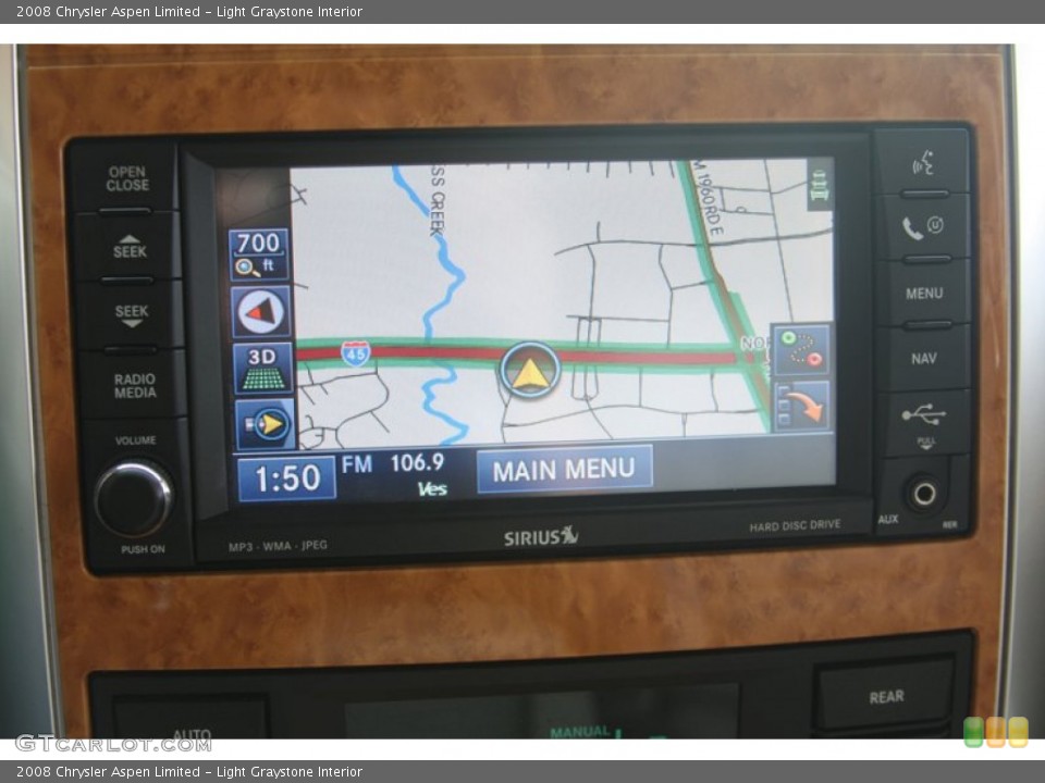 Light Graystone Interior Navigation for the 2008 Chrysler Aspen Limited #60652427