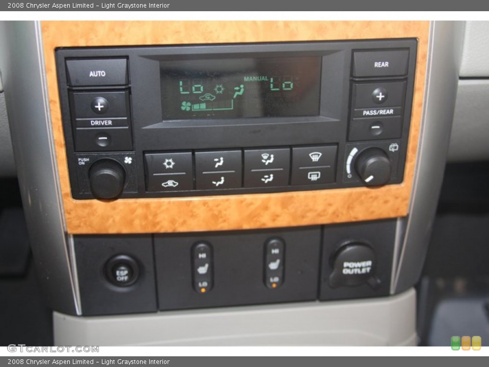 Light Graystone Interior Controls for the 2008 Chrysler Aspen Limited #60652436