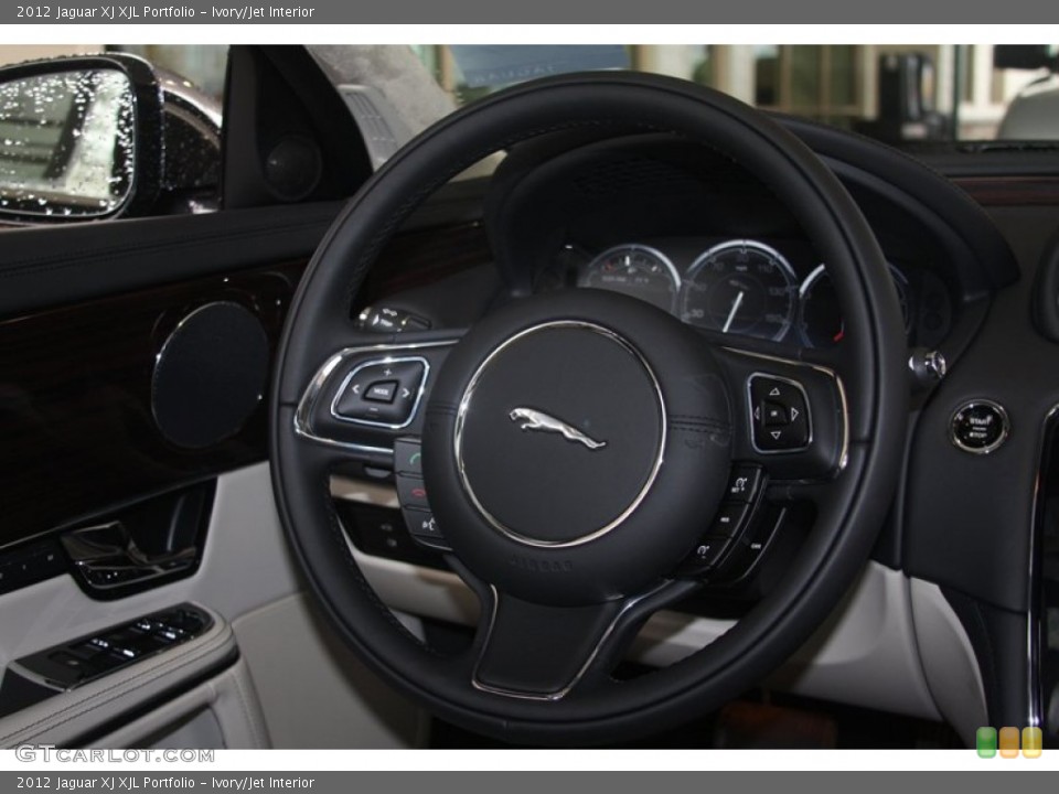 Ivory/Jet Interior Steering Wheel for the 2012 Jaguar XJ XJL Portfolio #60653416
