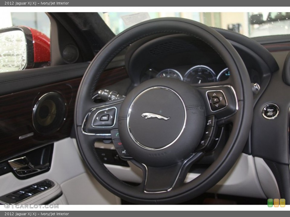 Ivory/Jet Interior Steering Wheel for the 2012 Jaguar XJ XJ #60653690