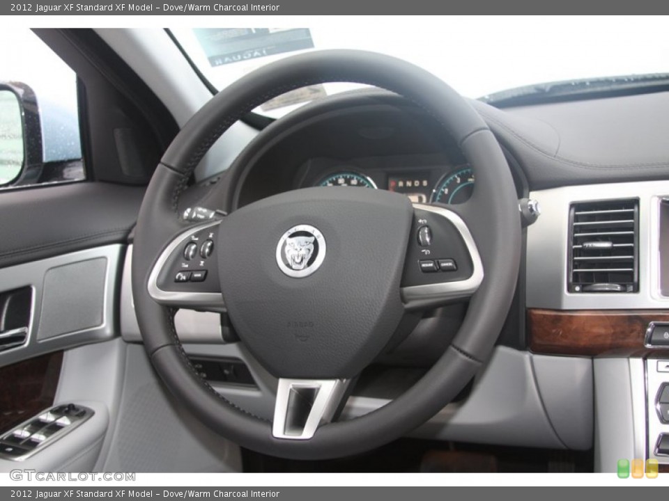 Dove/Warm Charcoal Interior Steering Wheel for the 2012 Jaguar XF  #60654483