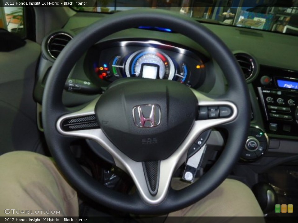 Black Interior Steering Wheel for the 2012 Honda Insight LX Hybrid #60654761