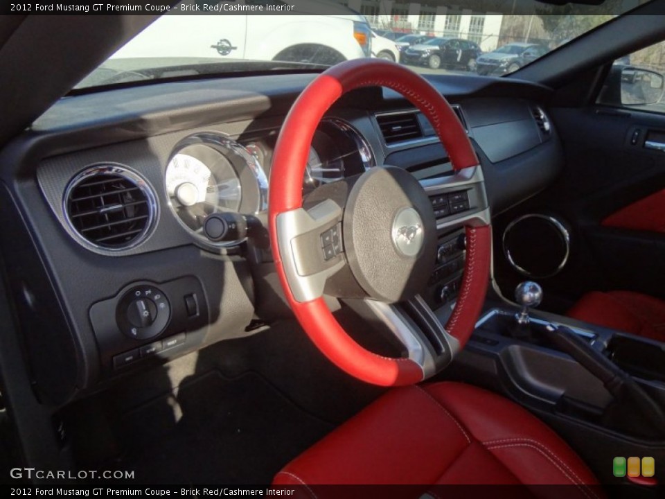 Brick Red/Cashmere Interior Steering Wheel for the 2012 Ford Mustang GT Premium Coupe #60658397