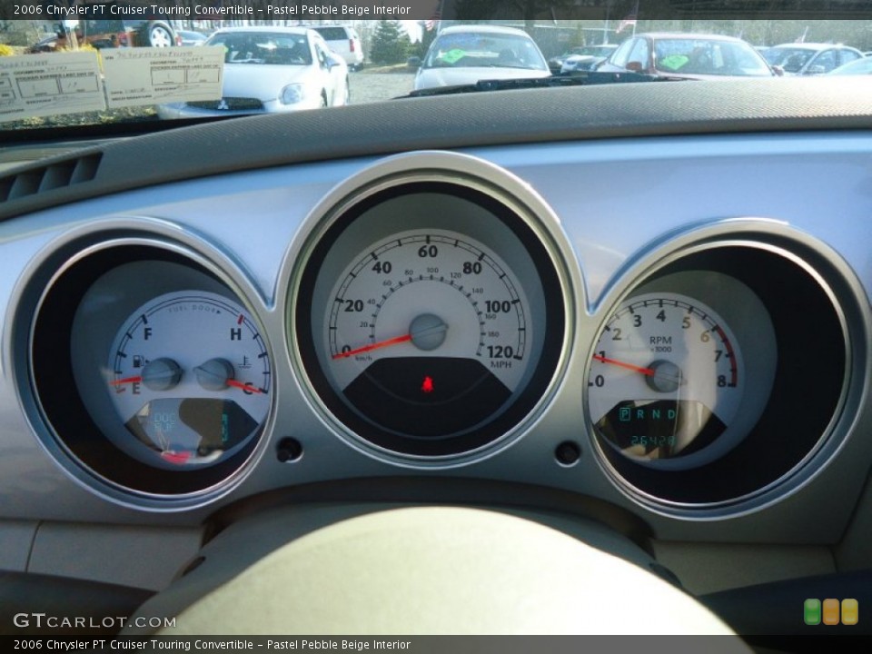 Pastel Pebble Beige Interior Gauges for the 2006 Chrysler PT Cruiser Touring Convertible #60658496