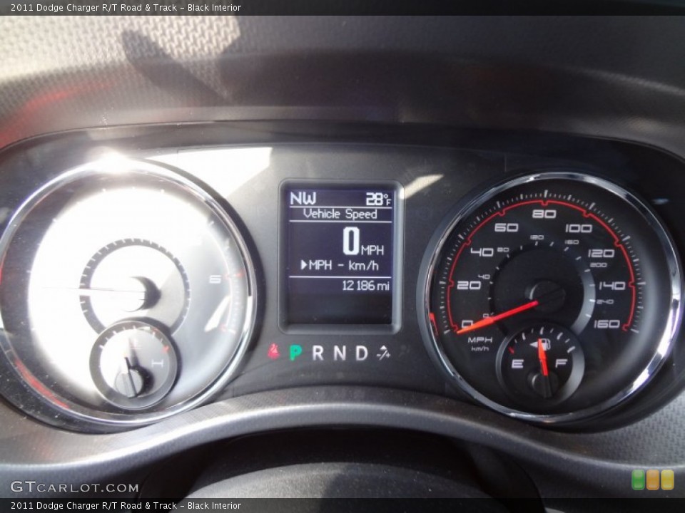 Black Interior Gauges for the 2011 Dodge Charger R/T Road & Track #60658604