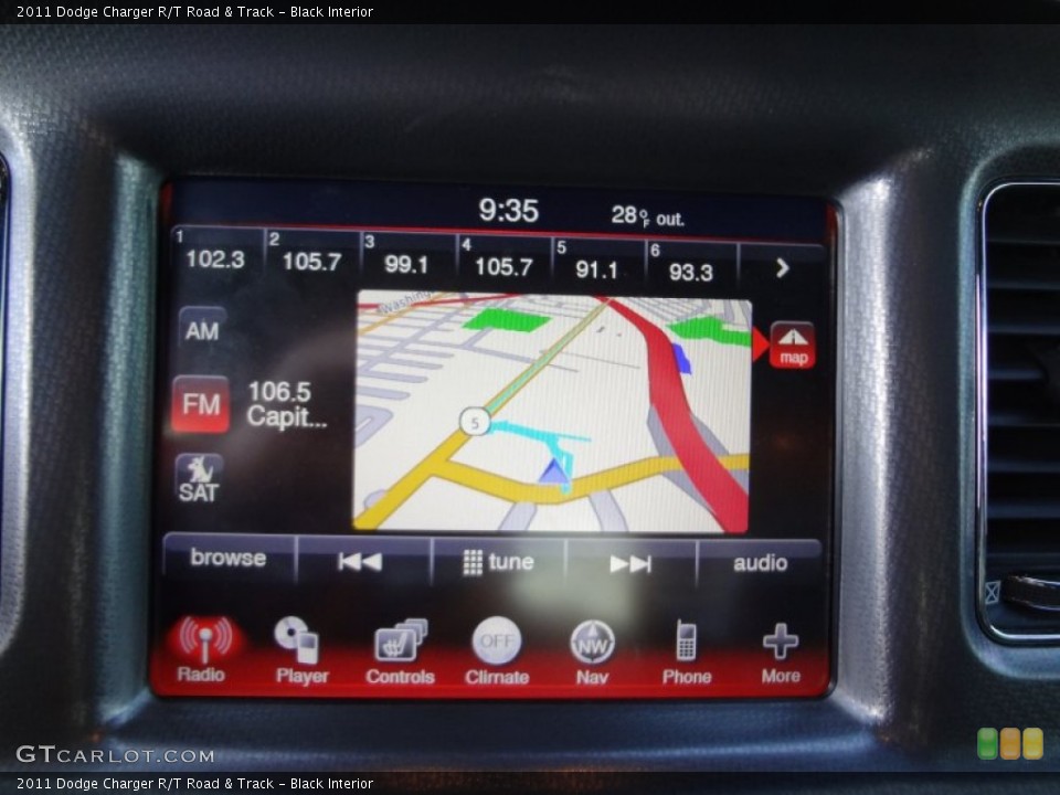 Black Interior Navigation for the 2011 Dodge Charger R/T Road & Track #60658631