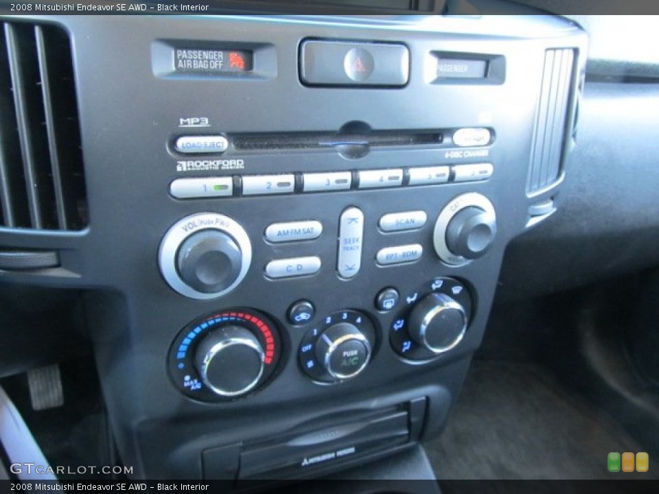 Black Interior Controls for the 2008 Mitsubishi Endeavor SE AWD #60660620