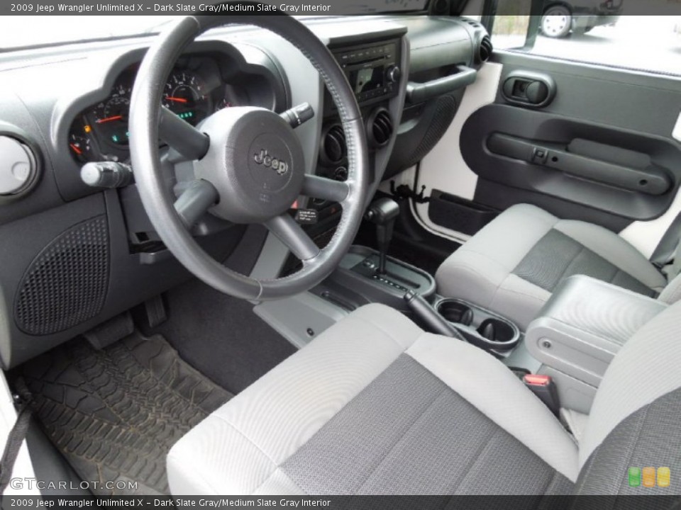Dark Slate Gray/Medium Slate Gray Interior Photo for the 2009 Jeep Wrangler Unlimited X #60661838