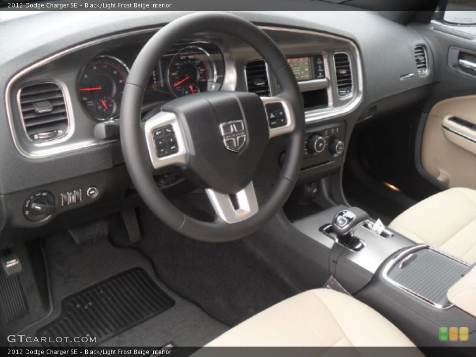 Black/Light Frost Beige Interior Dashboard for the 2012 Dodge Charger SE #60662942