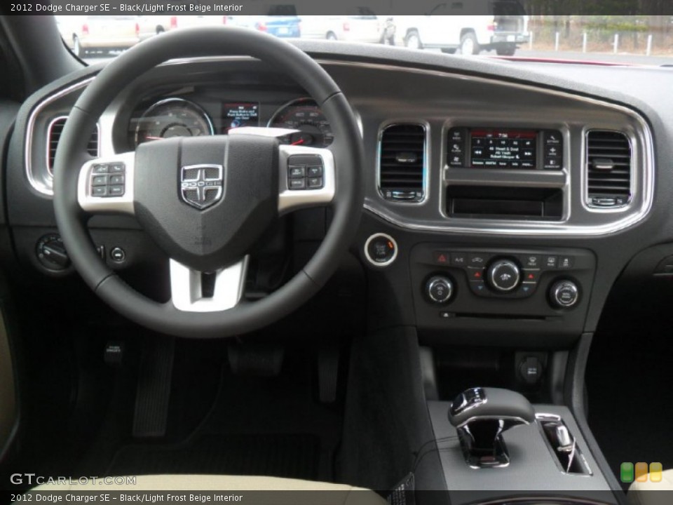 Black/Light Frost Beige Interior Dashboard for the 2012 Dodge Charger SE #60663089