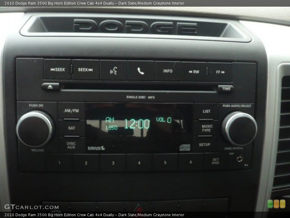 Dark Slate/Medium Graystone Interior Audio System for the 2010 Dodge Ram 3500 Big Horn Edition Crew Cab 4x4 Dually #60663642
