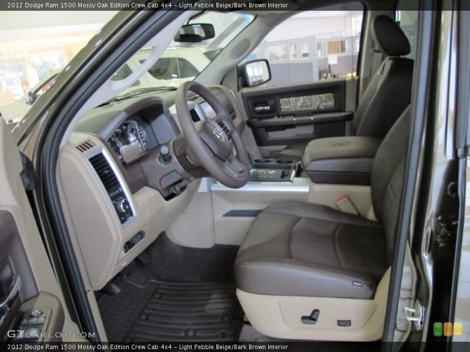 Light Pebble Beige/Bark Brown Interior Photo for the 2012 Dodge Ram 1500 Mossy Oak Edition Crew Cab 4x4 #60666589