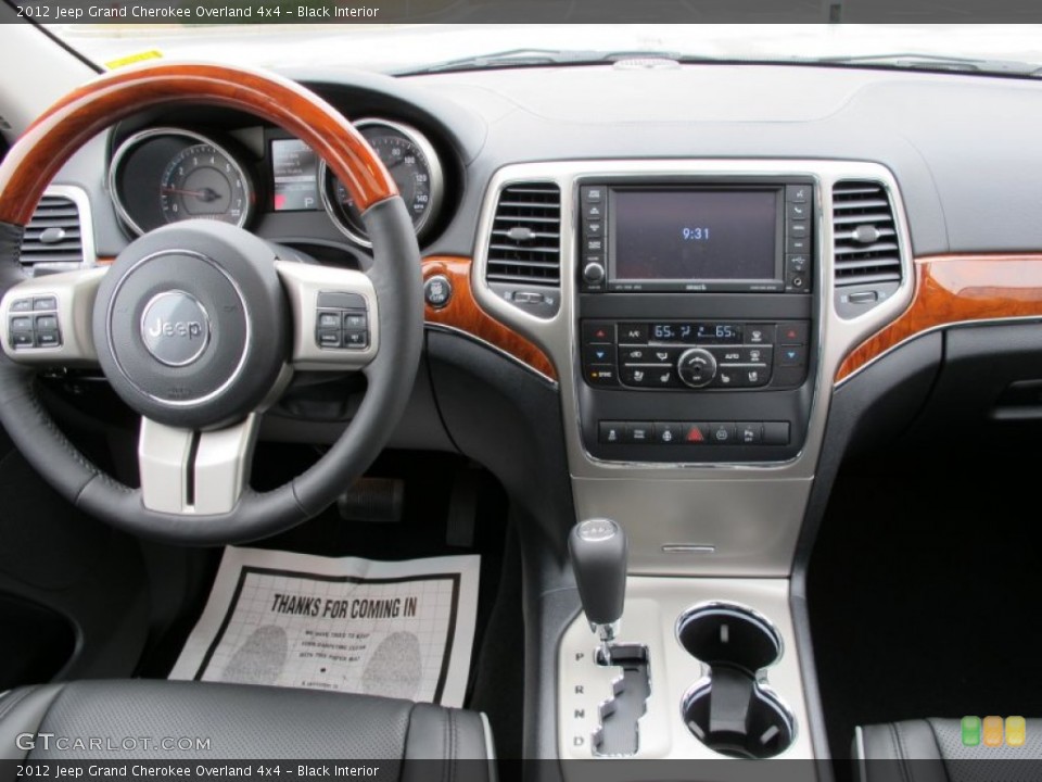 Black Interior Dashboard for the 2012 Jeep Grand Cherokee Overland 4x4 #60667721