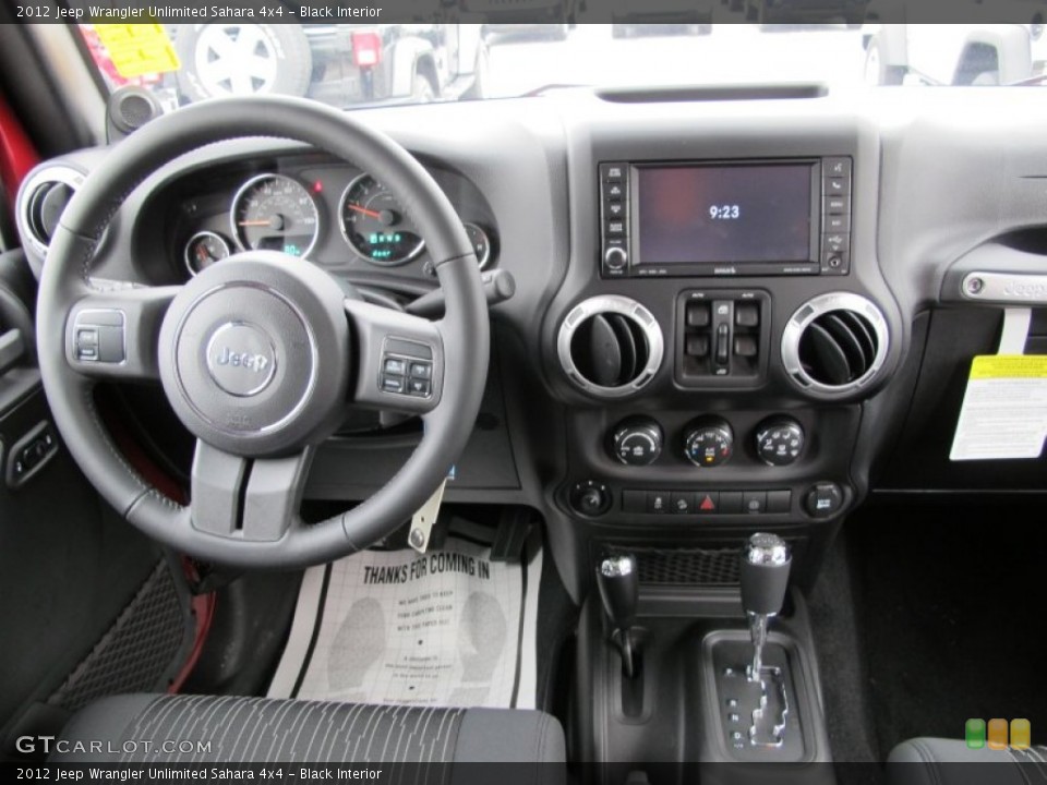 Black Interior Dashboard for the 2012 Jeep Wrangler Unlimited Sahara 4x4 #60668387