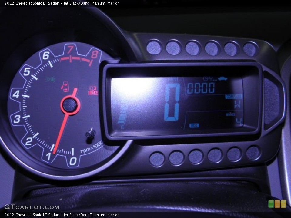 Jet Black/Dark Titanium Interior Gauges for the 2012 Chevrolet Sonic LT Sedan #60670688