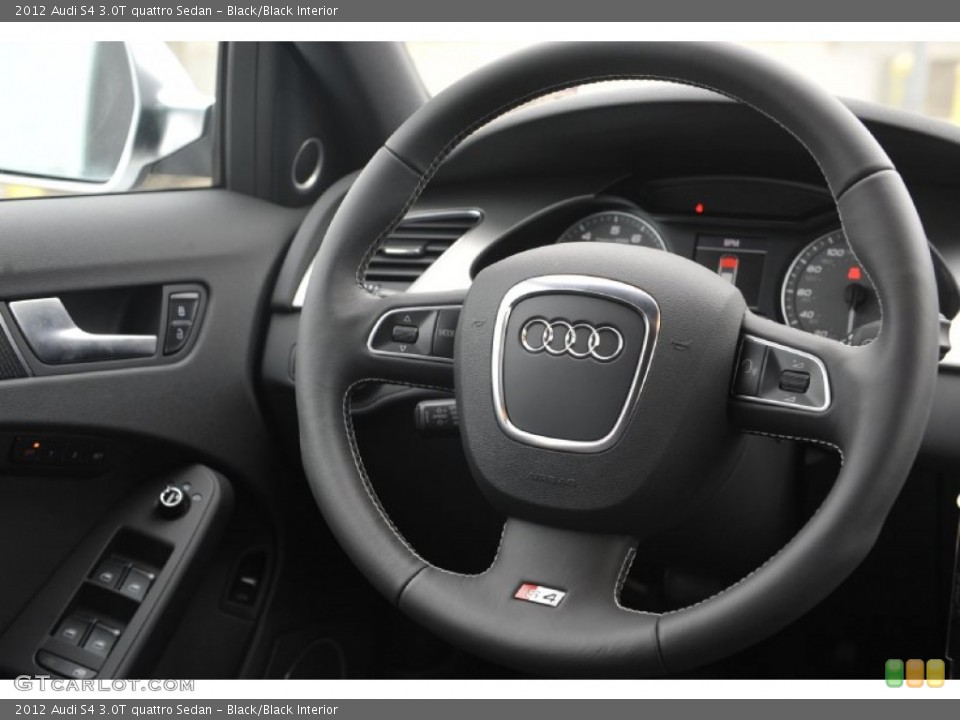 Black/Black Interior Steering Wheel for the 2012 Audi S4 3.0T quattro Sedan #60671855