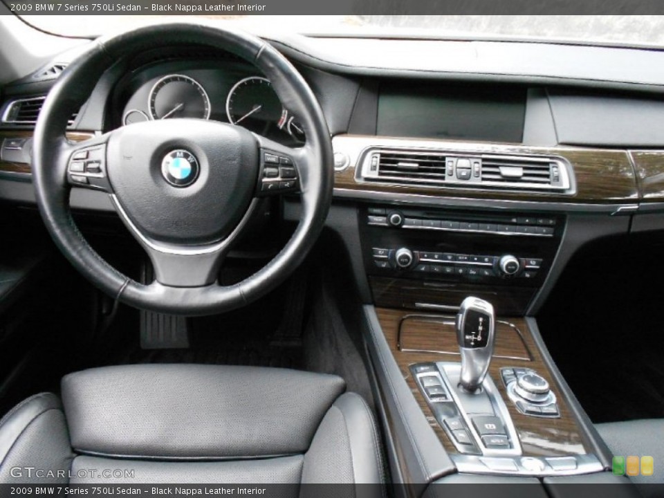 Black Nappa Leather Interior Dashboard for the 2009 BMW 7 Series 750Li Sedan #60675500