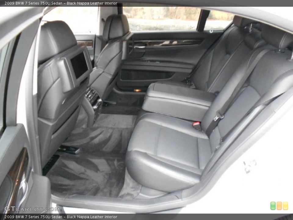 Black Nappa Leather Interior Rear Seat for the 2009 BMW 7 Series 750Li Sedan #60675518