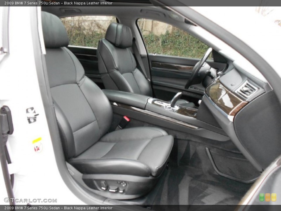Black Nappa Leather Interior Photo for the 2009 BMW 7 Series 750Li Sedan #60675629