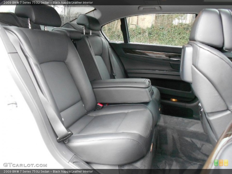 Black Nappa Leather Interior Photo for the 2009 BMW 7 Series 750Li Sedan #60675637