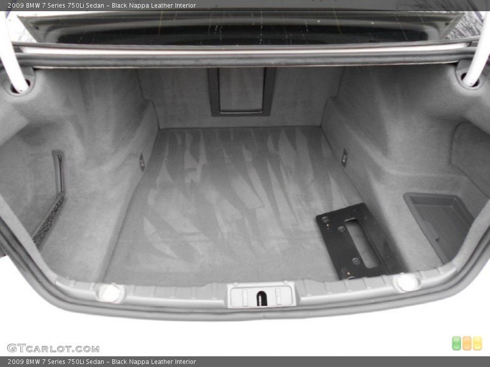 Black Nappa Leather Interior Trunk for the 2009 BMW 7 Series 750Li Sedan #60675665