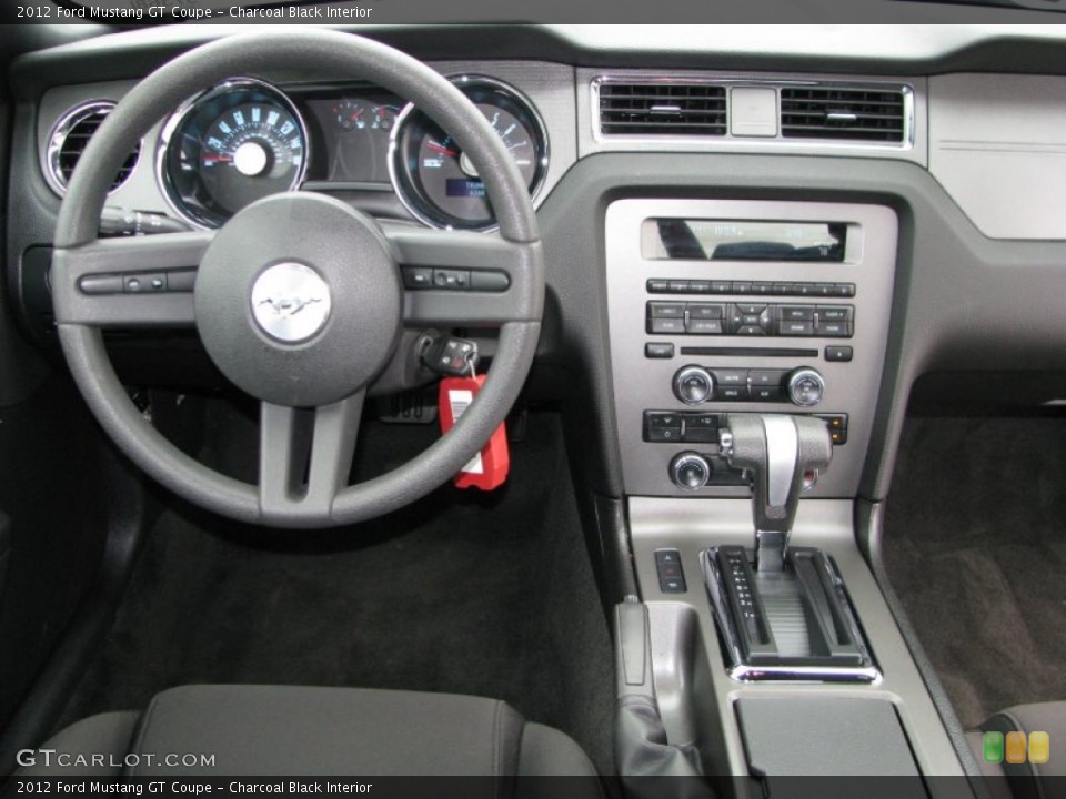 Charcoal Black Interior Dashboard for the 2012 Ford Mustang GT Coupe #60676157