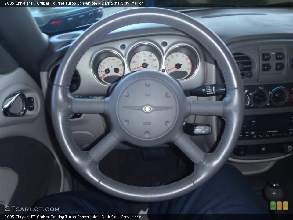 Dark Slate Gray Interior Steering Wheel for the 2005 Chrysler PT Cruiser Touring Turbo Convertible #60676451