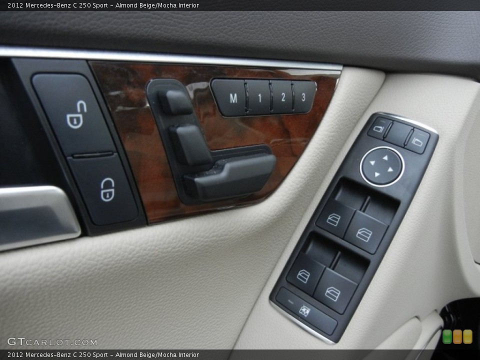 Almond Beige/Mocha Interior Controls for the 2012 Mercedes-Benz C 250 Sport #60679423