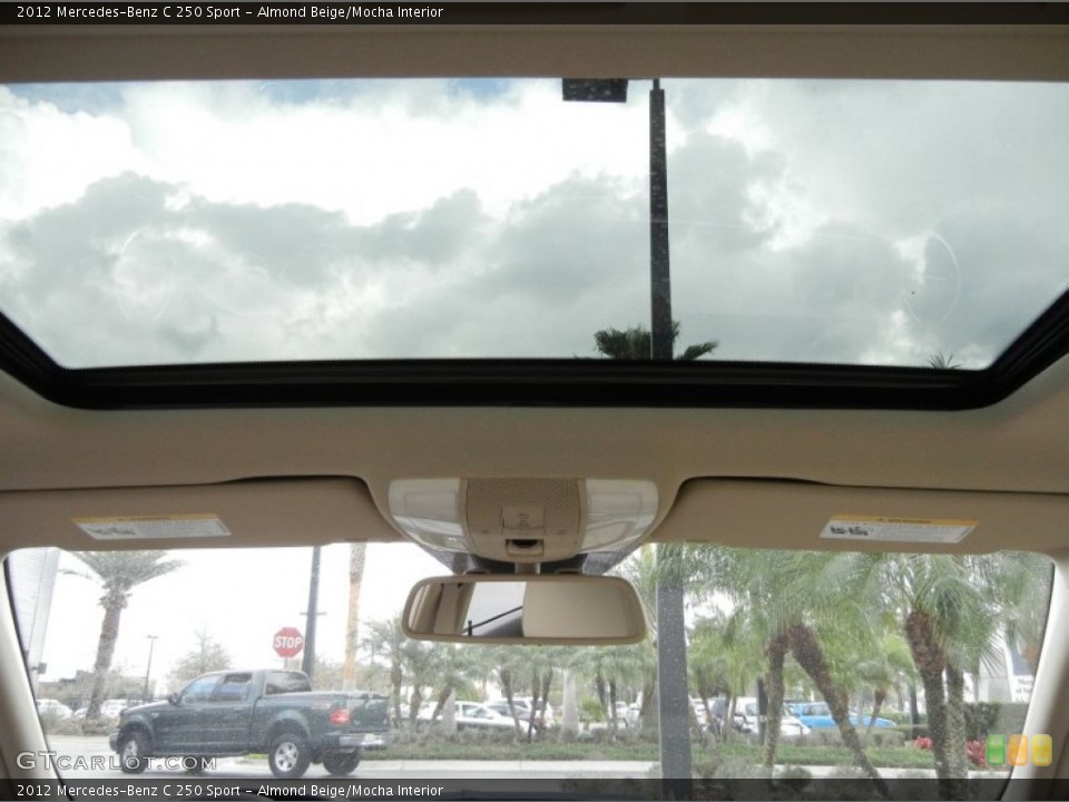 Almond Beige/Mocha Interior Sunroof for the 2012 Mercedes-Benz C 250 Sport #60679469