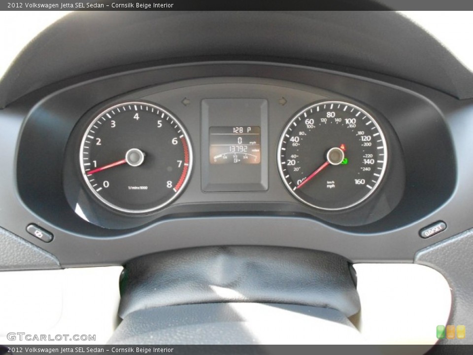Cornsilk Beige Interior Gauges for the 2012 Volkswagen Jetta SEL Sedan #60679808
