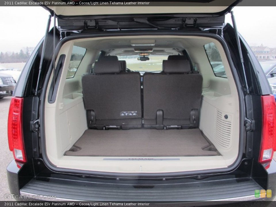 Cocoa/Light Linen Tehama Leather Interior Trunk for the 2011 Cadillac Escalade ESV Platinum AWD #60680630