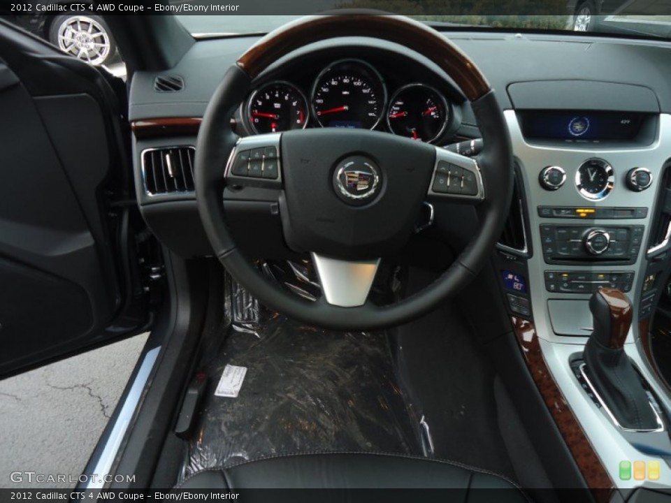 Ebony/Ebony Interior Steering Wheel for the 2012 Cadillac CTS 4 AWD Coupe #60683558