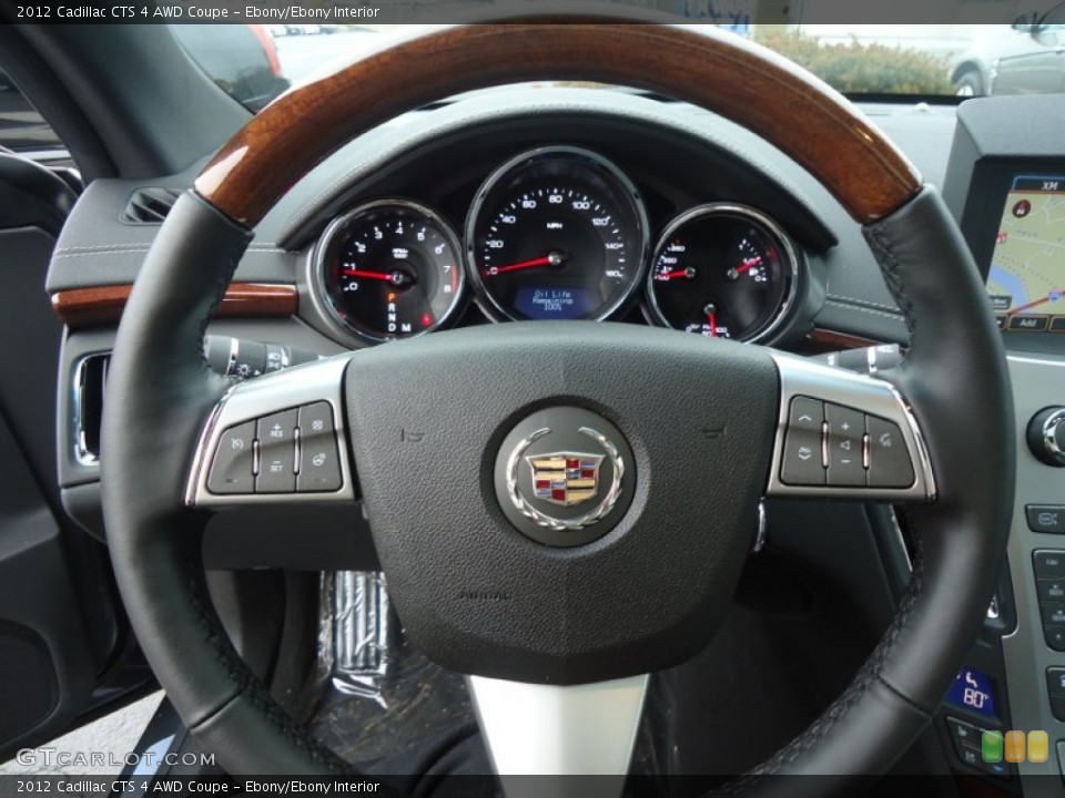 Ebony/Ebony Interior Steering Wheel for the 2012 Cadillac CTS 4 AWD Coupe #60683591