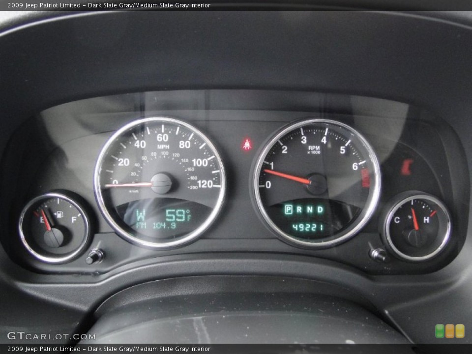 Dark Slate Gray/Medium Slate Gray Interior Gauges for the 2009 Jeep Patriot Limited #60685868