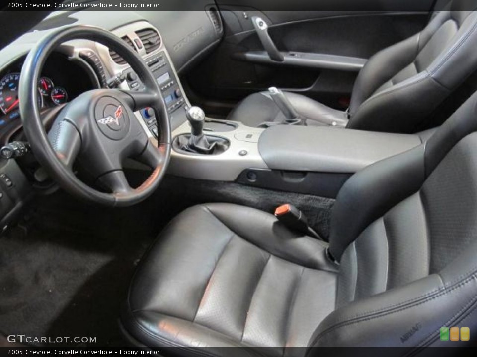 Ebony Interior Photo for the 2005 Chevrolet Corvette Convertible #60688276