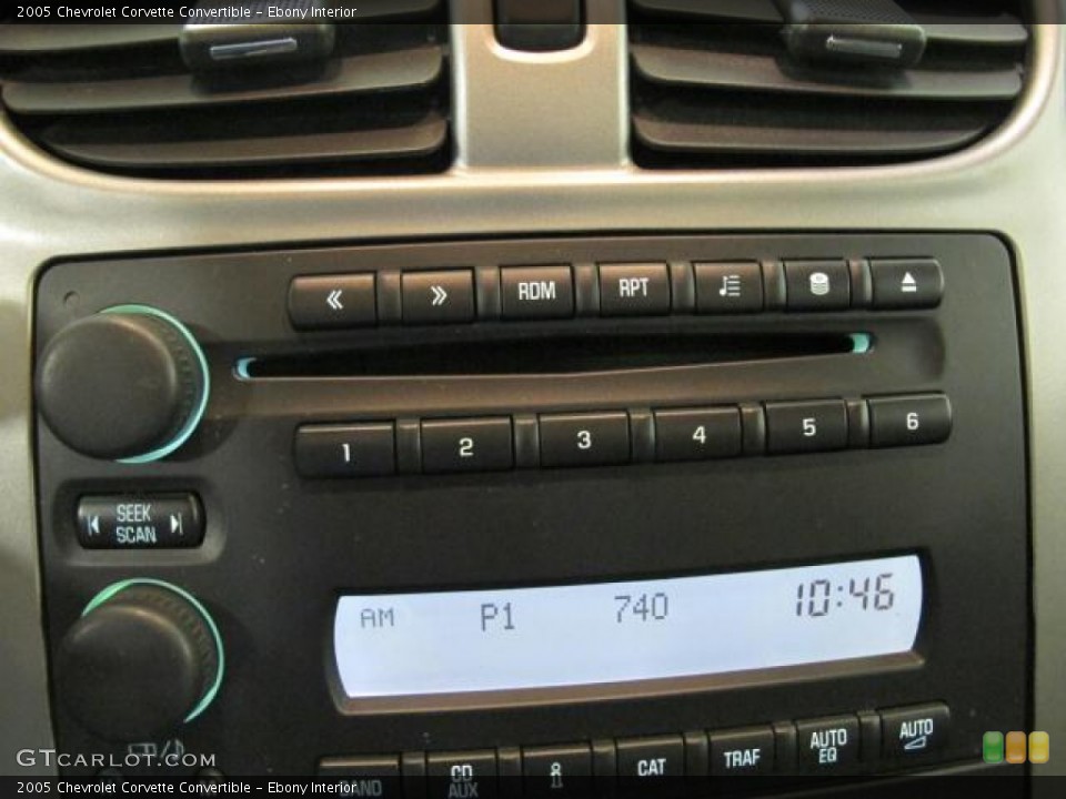 Ebony Interior Audio System for the 2005 Chevrolet Corvette Convertible #60688322