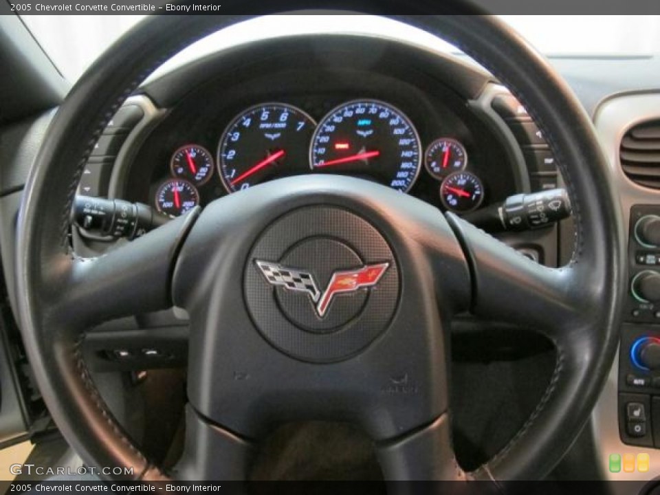 Ebony Interior Steering Wheel for the 2005 Chevrolet Corvette Convertible #60688337