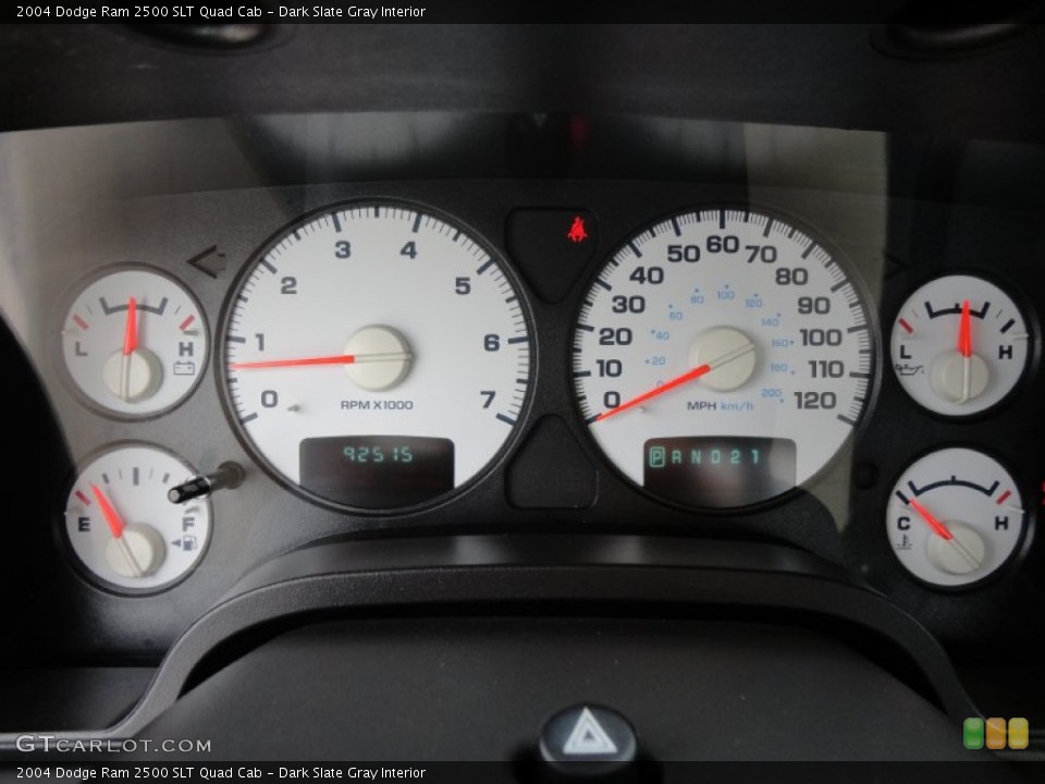 Dark Slate Gray Interior Gauges for the 2004 Dodge Ram 2500 SLT Quad Cab #60689525