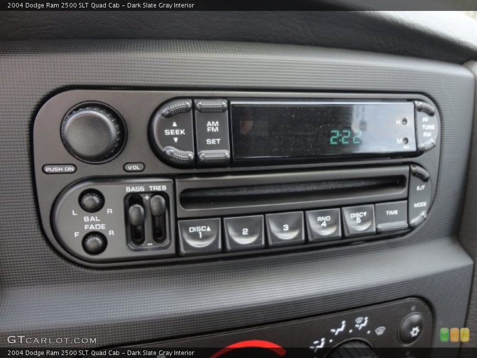 Dark Slate Gray Interior Audio System for the 2004 Dodge Ram 2500 SLT Quad Cab #60689531