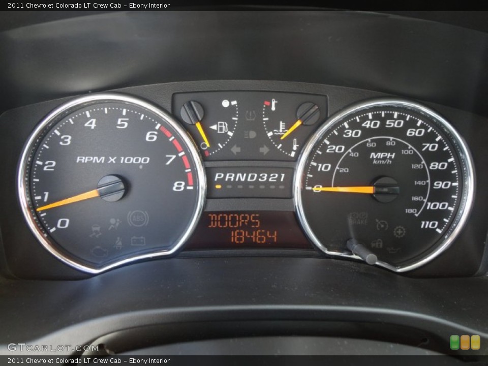 Ebony Interior Gauges for the 2011 Chevrolet Colorado LT Crew Cab #60690311