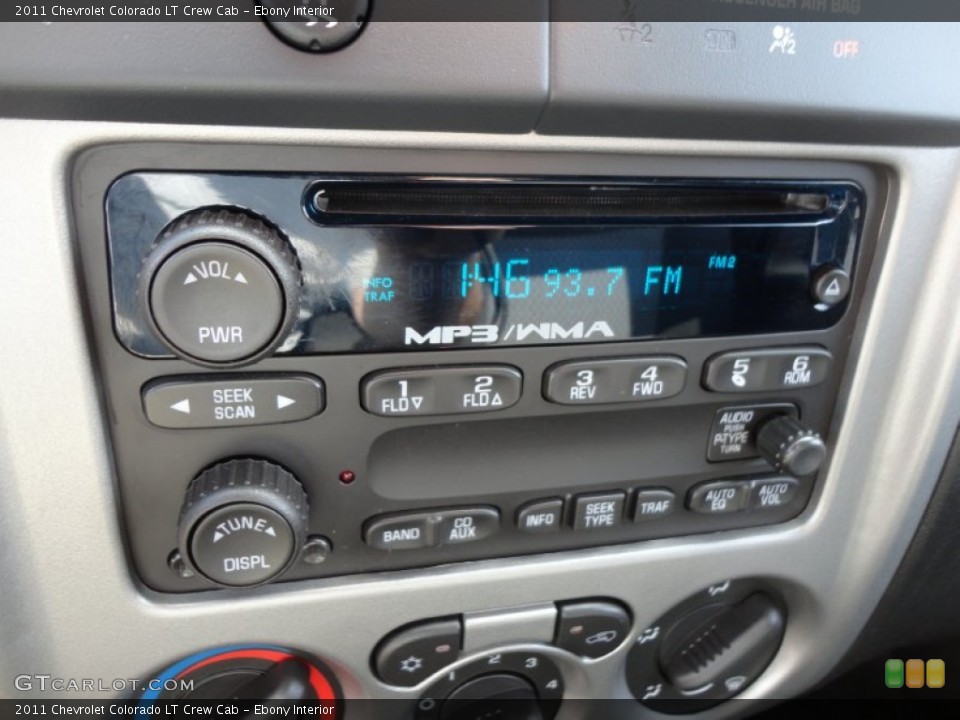 Ebony Interior Audio System for the 2011 Chevrolet Colorado LT Crew Cab #60690317