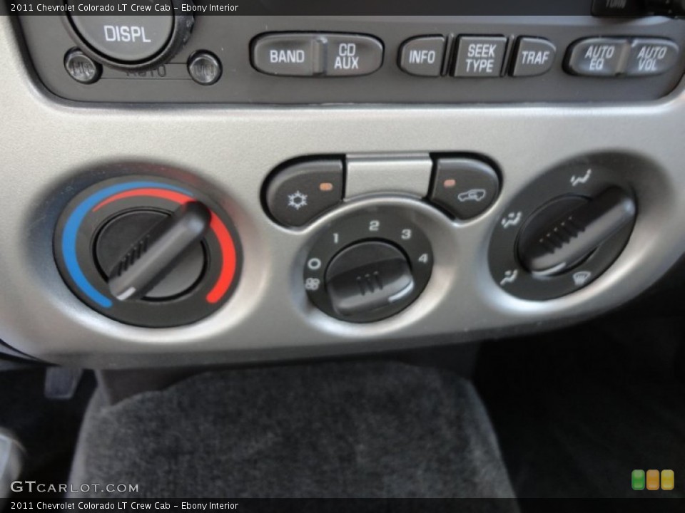 Ebony Interior Controls for the 2011 Chevrolet Colorado LT Crew Cab #60690323