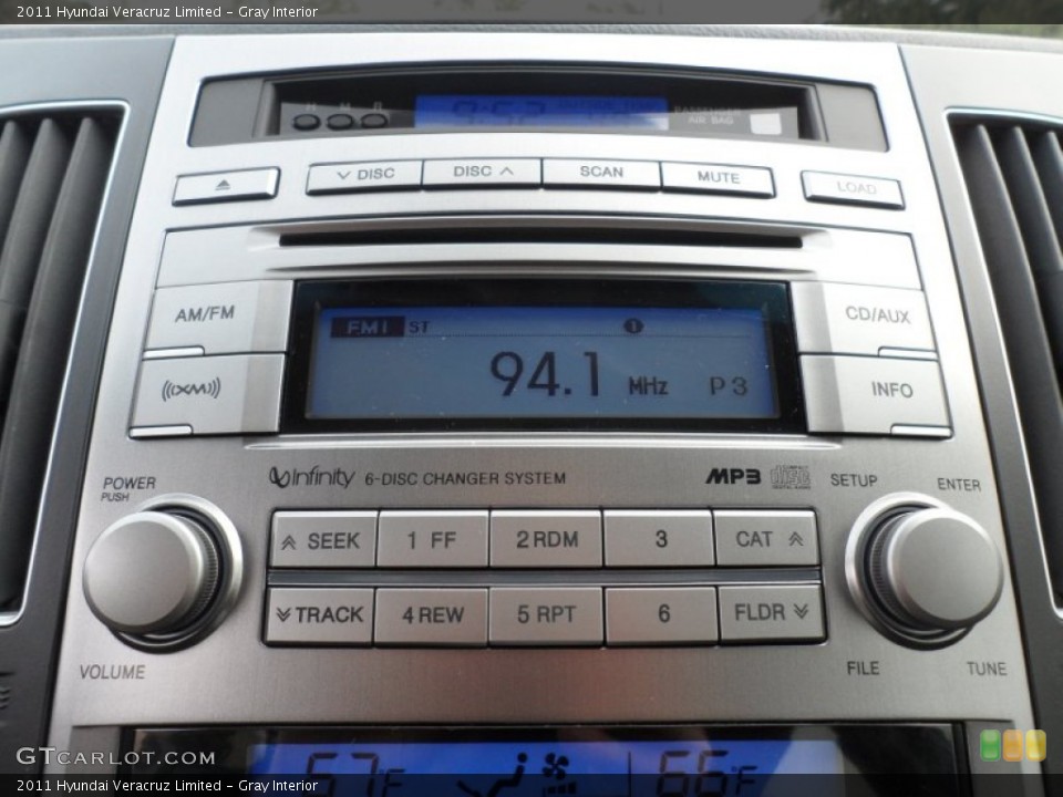 Gray Interior Audio System for the 2011 Hyundai Veracruz Limited #60691625