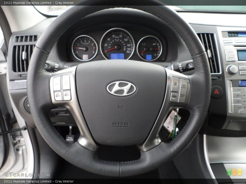 Gray Interior Steering Wheel for the 2011 Hyundai Veracruz Limited #60691649