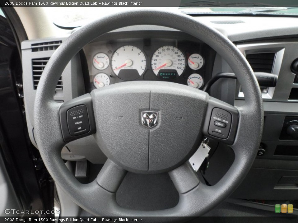 Rawlings Black Interior Steering Wheel for the 2008 Dodge Ram 1500 Rawlings Edition Quad Cab #60692378