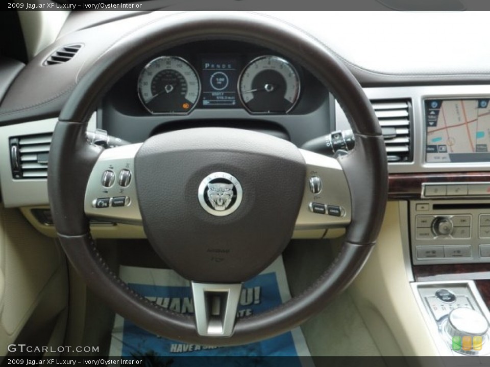 Ivory/Oyster Interior Steering Wheel for the 2009 Jaguar XF Luxury #60698692