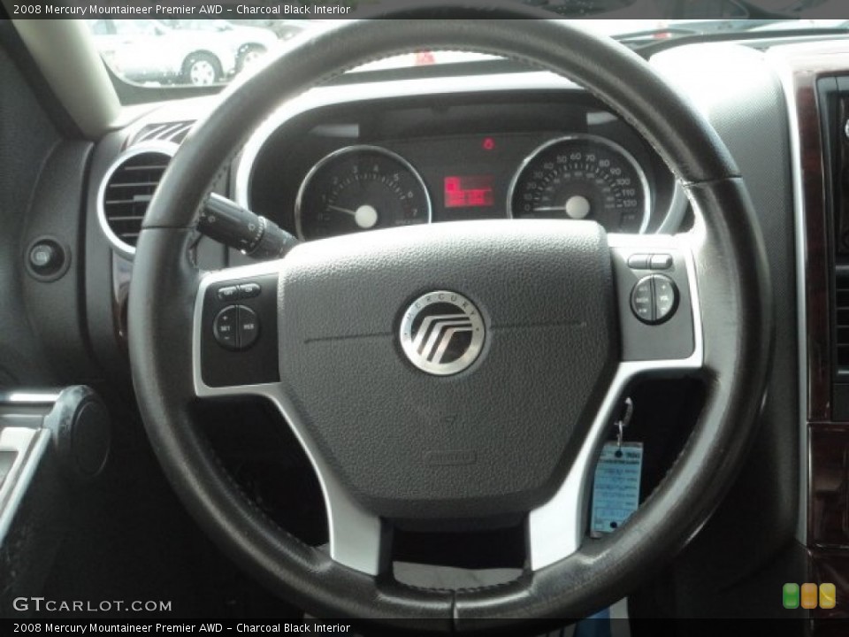 Charcoal Black Interior Steering Wheel for the 2008 Mercury Mountaineer Premier AWD #60699301