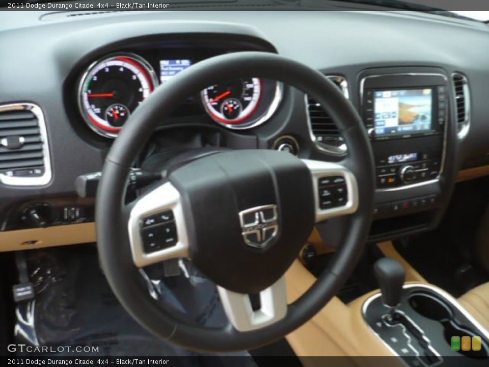 Black/Tan Interior Steering Wheel for the 2011 Dodge Durango Citadel 4x4 #60710404